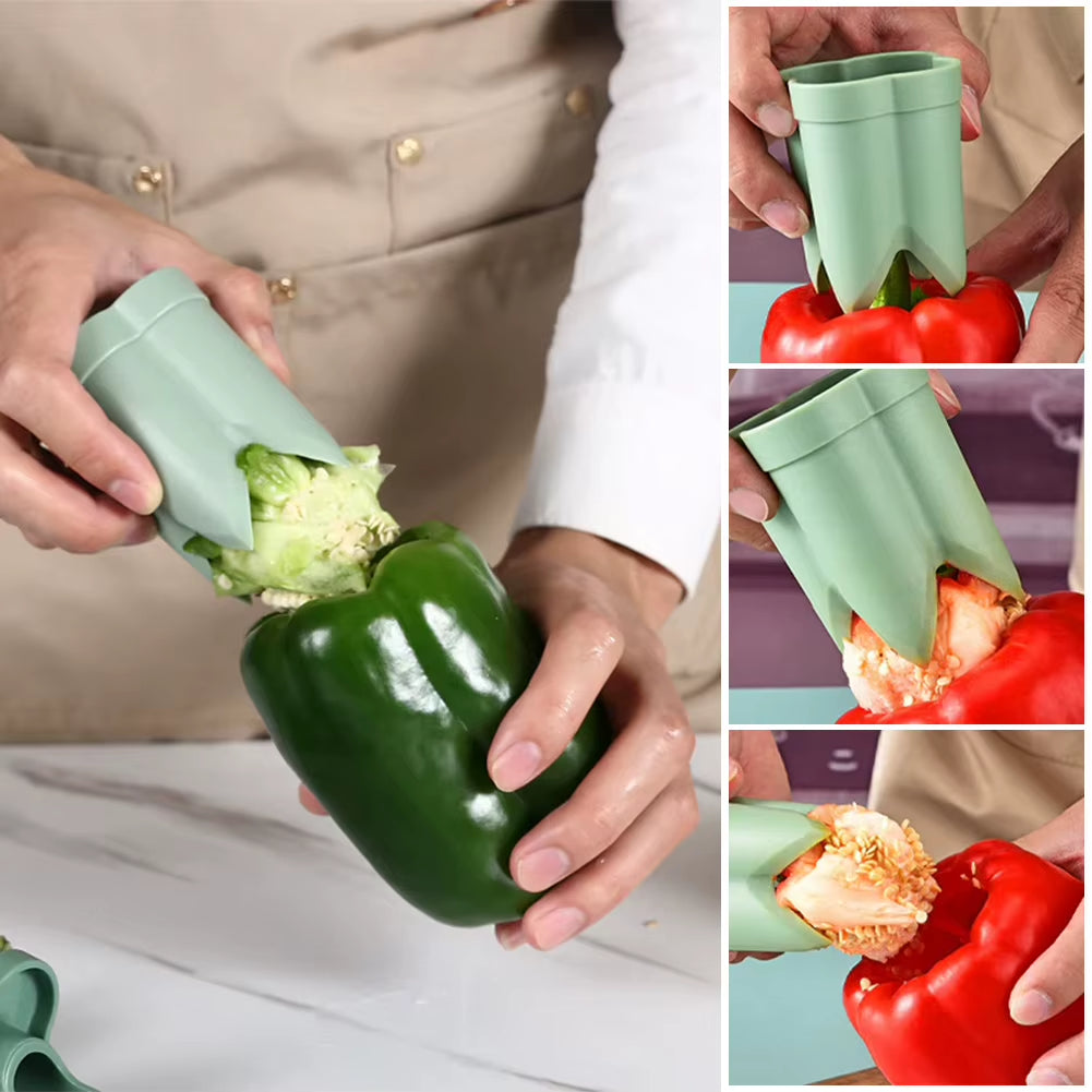 2-in-1 Fruit & Pepper Corer Tool — Portable Fruit & Pepper Corer