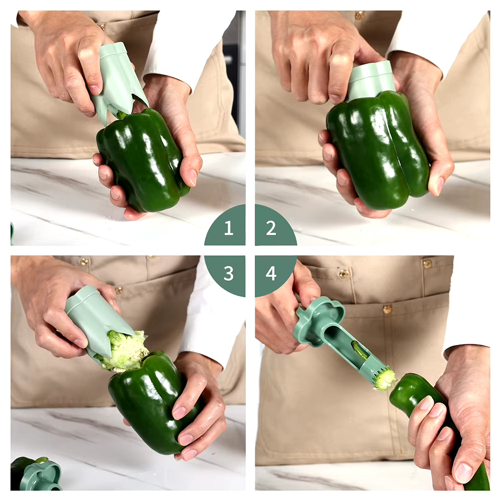 2-in-1 Fruit & Pepper Corer Tool — Portable Fruit & Pepper Corer
