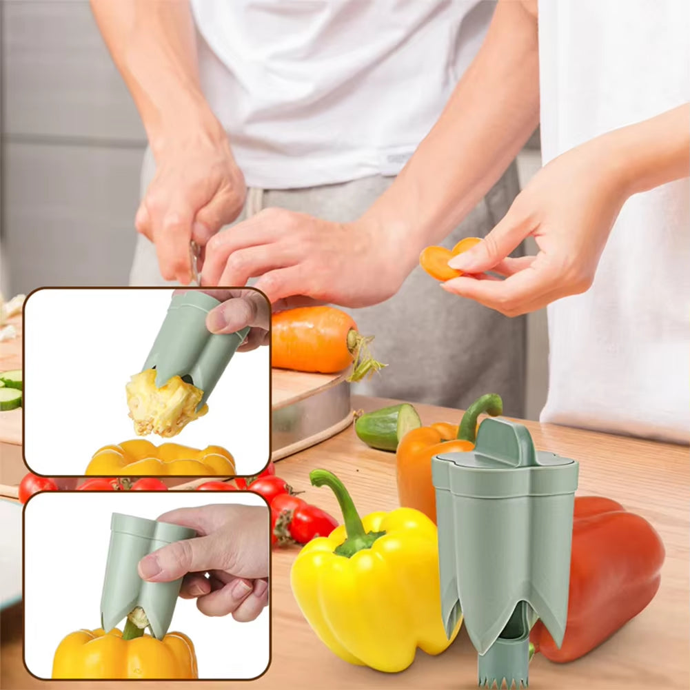 2-in-1 Fruit & Pepper Corer Tool — Portable Fruit & Pepper Corer
